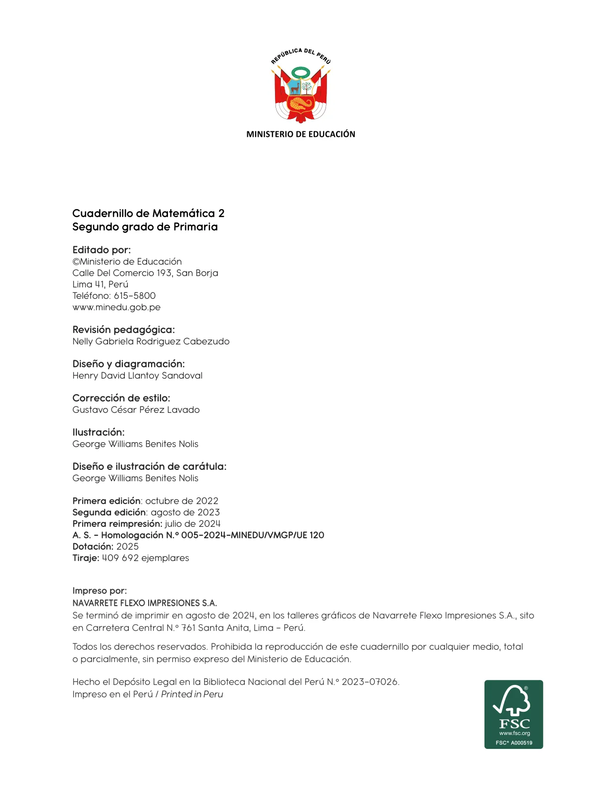 Página 4 de Cuadernillo de Matemática 2. Segundo grado de Primaria · 2024