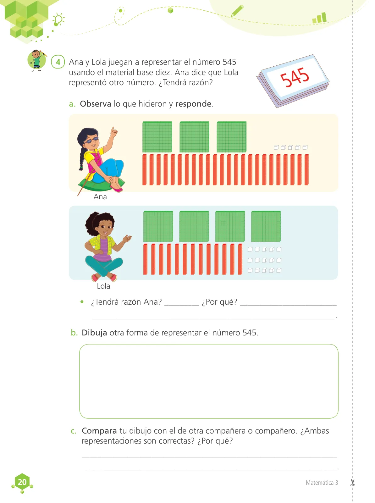 Miniatura página 22 de Matemática 3 : cuaderno de trabajo para tercer grado de Educación Primaria 2019 · 2019
