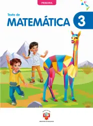 Portada de Texto de Matemática 3. Tercer grado de Primaria · 2024