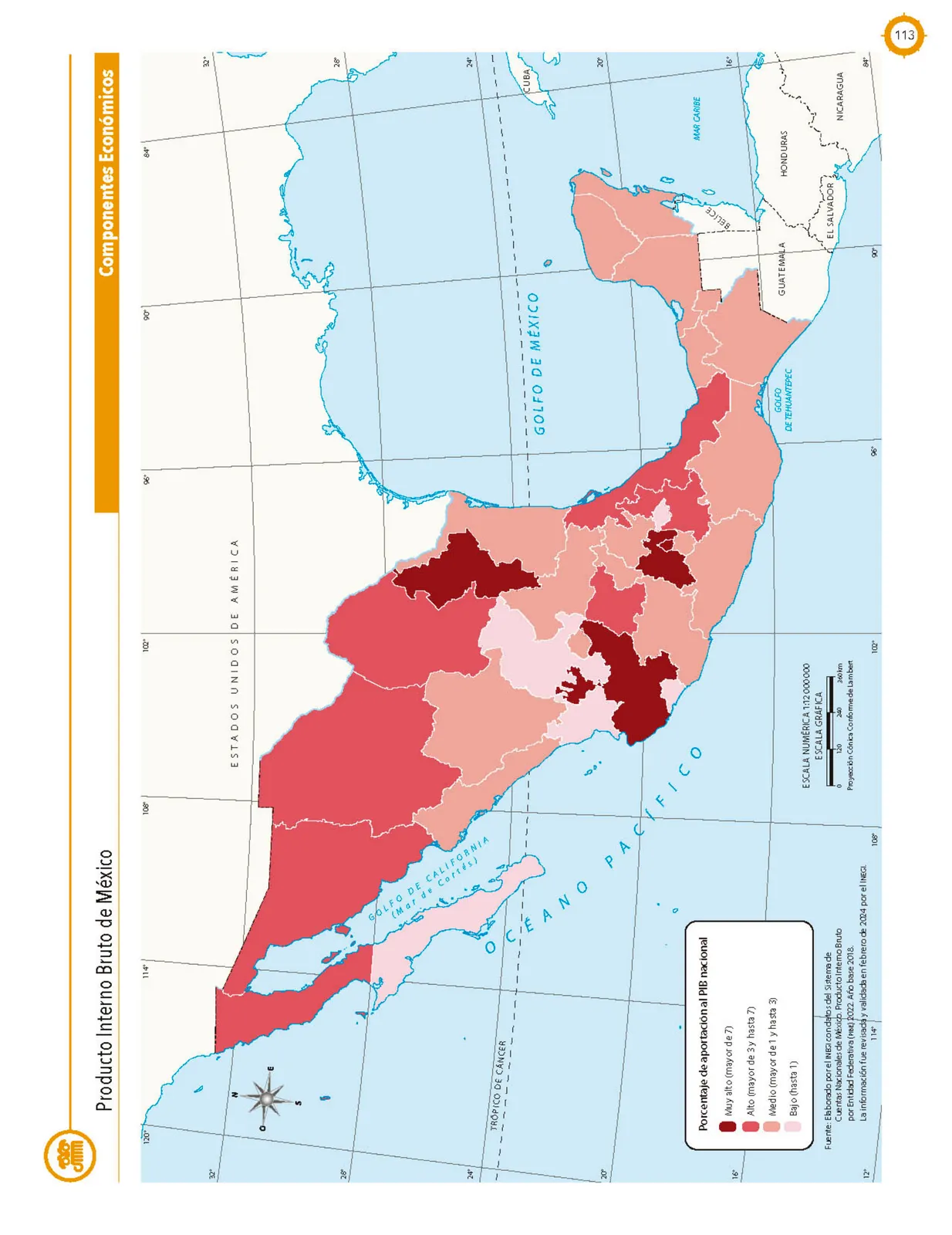 Miniatura página 114 de Cartografía de México y el mundo.   Libro de Educación Primaria Grado 4°  Ciclo Escolar 2025 - 2026