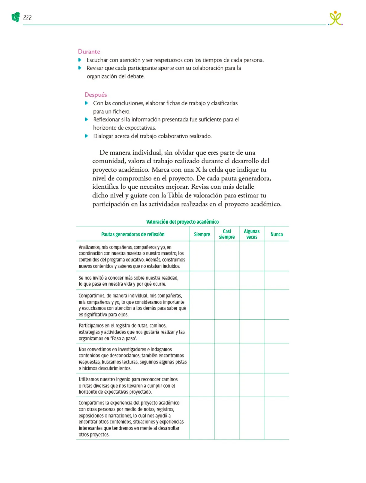Miniatura página 223 de Colección Ximhai. Nuestro libro de Proyectos.  Tomo II.   Libro de Educación Telesecundaria Grado 1°  Ciclo Escolar 2025 - 2026