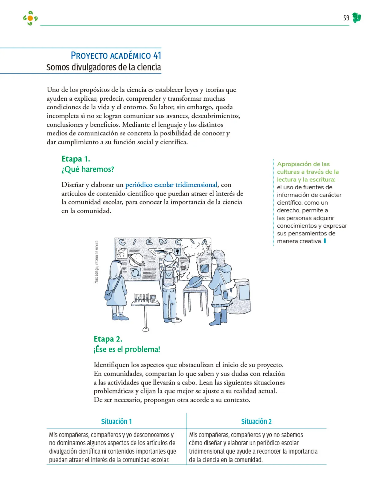 Miniatura página 60 de Colección Nanahuatzin. Nuestro libro de Proyectos.  Tomo III.  Libro de Educación Telesecundaria Grado 3°  Ciclo Escolar 2025 - 2026