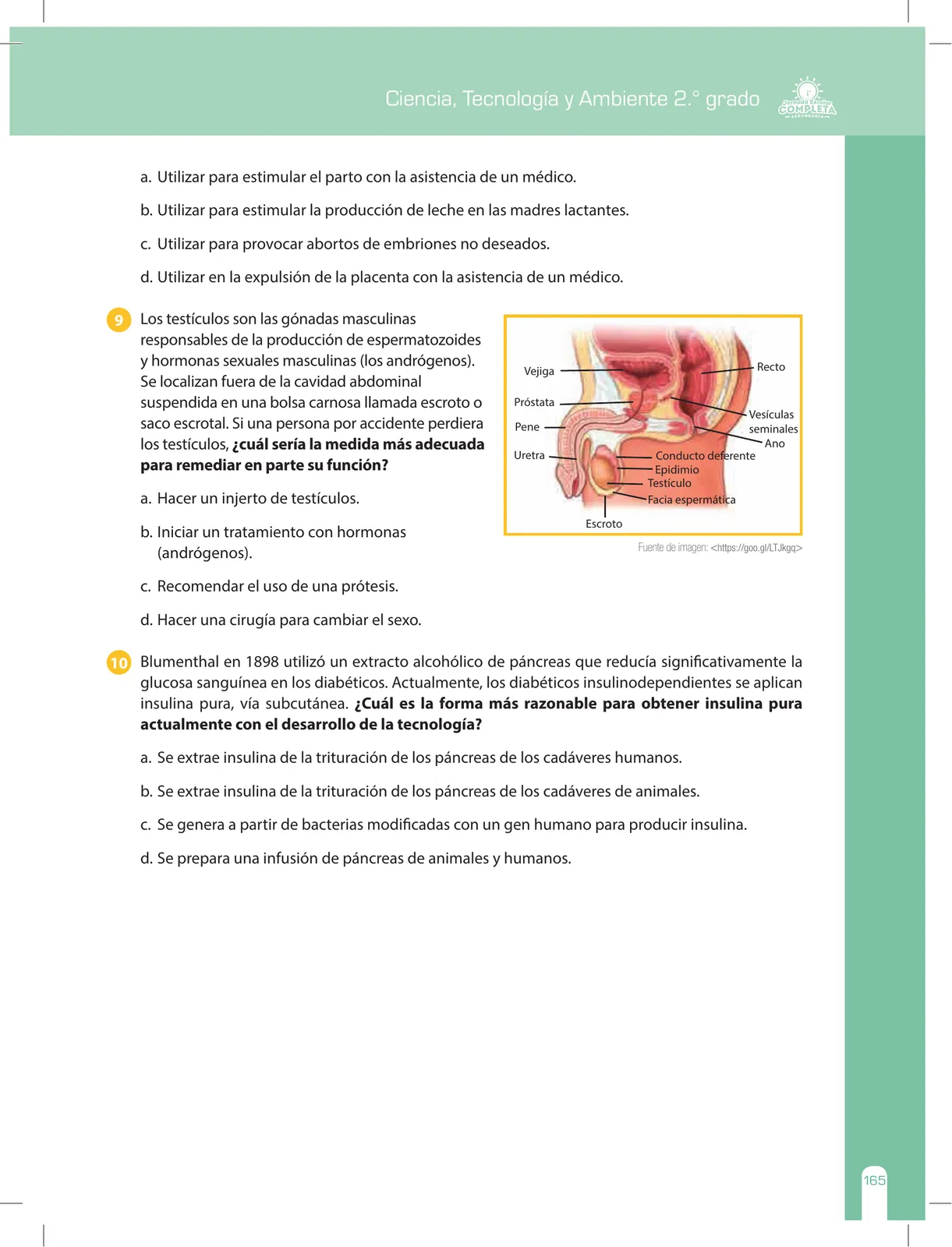 Miniatura página 165 de Ciencia, Tecnología y Ambiente 2 : cuaderno de reforzamiento pedagógico - JEC · 2016