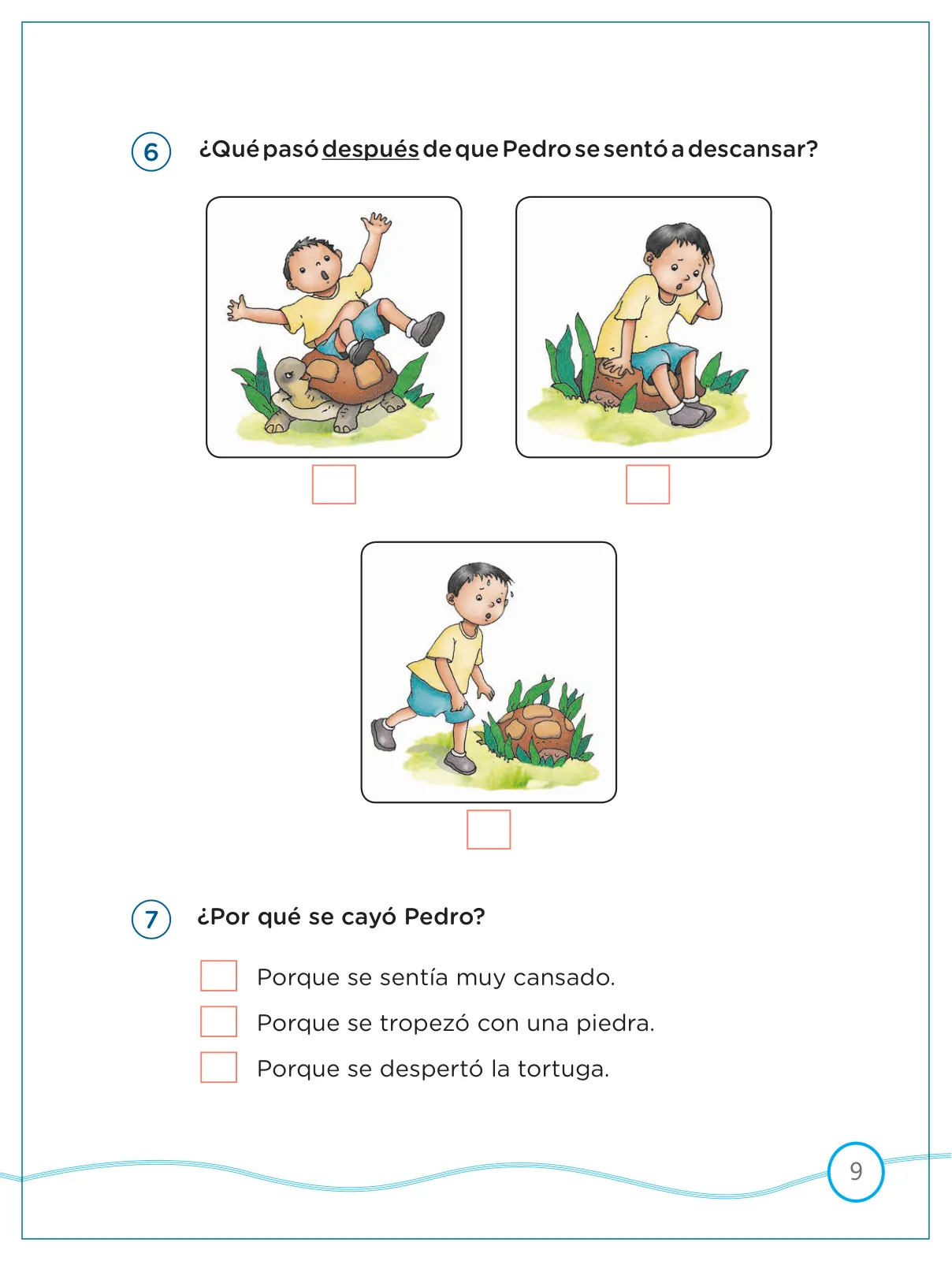 Página 9 de Kit de evaluación Entrada 1 Demostrando lo que aprendimos : Comunicación, primer trimestre, ﻿Segundo grado - Primaria · 2019