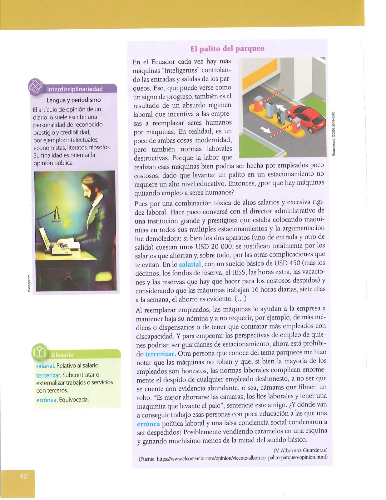 Miniatura página 92 de Lengua Y Literatura 8° · Egb 8 Lengua Y Literatura 2025 · 2025