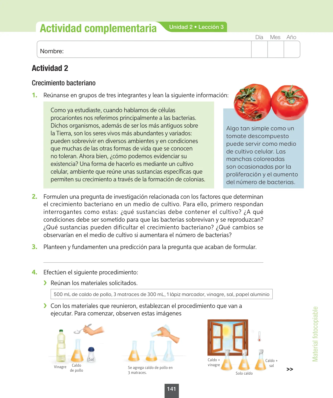 Página 142 de Ciencias Naturales – Octavo Básico | Texto del Estudiante MINEDUC – Descargar PDF · 2024
