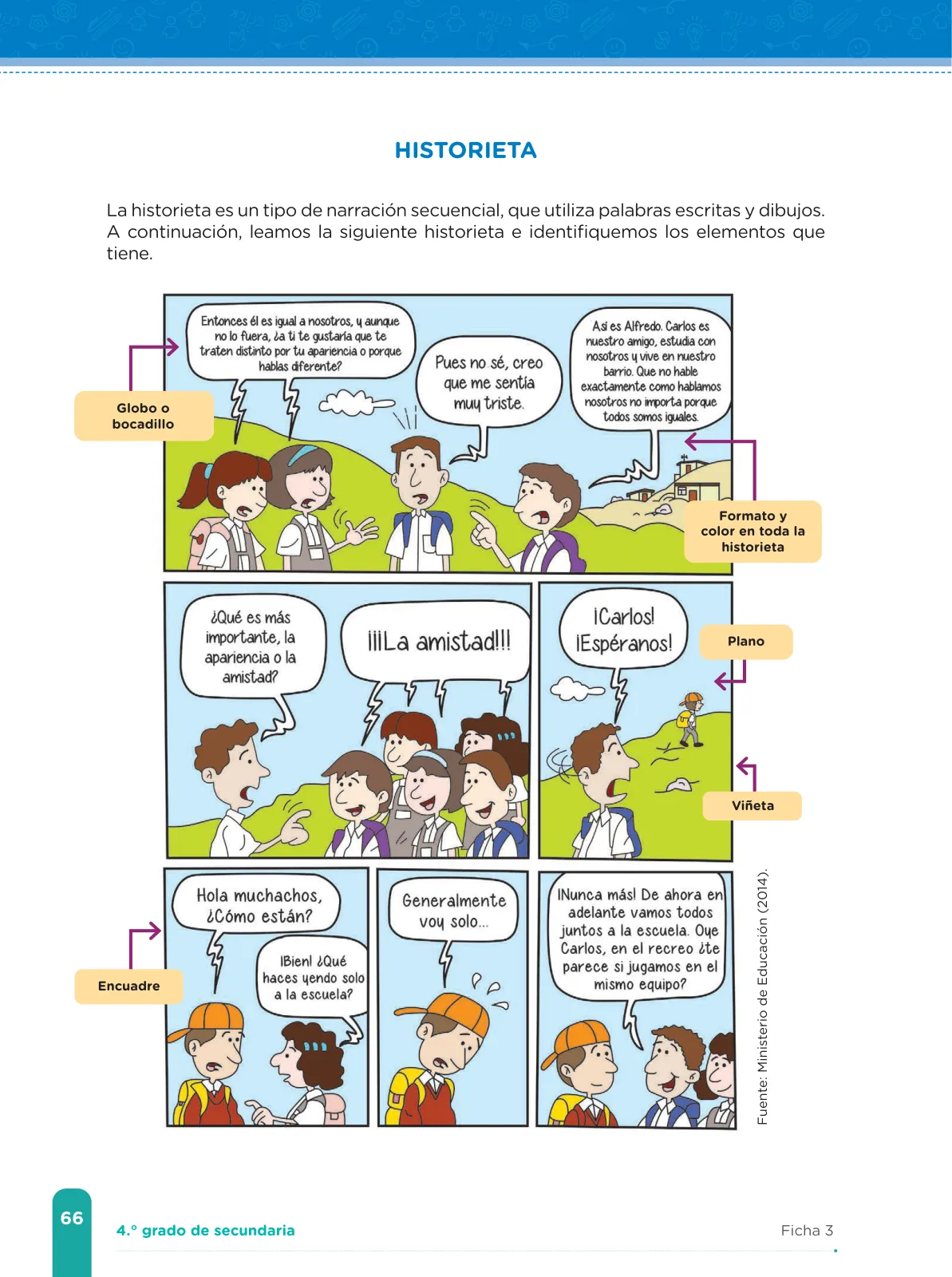 Página 68 de Fichas de aprendizaje de Comunicación 4 · 2024