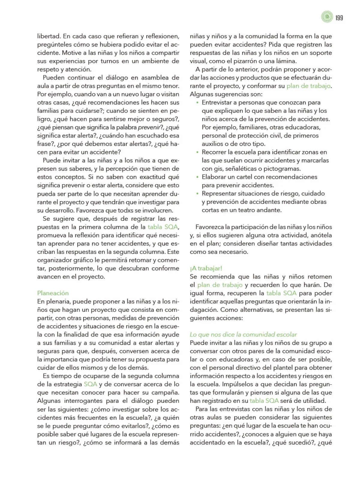 Miniatura página 200 de Modalidades de trabajo para la acción transformadora y el codiseño  Libro de Educación Preescolar Grado 1°, 2°, 3°  Ciclo Escolar 2025 - 2026