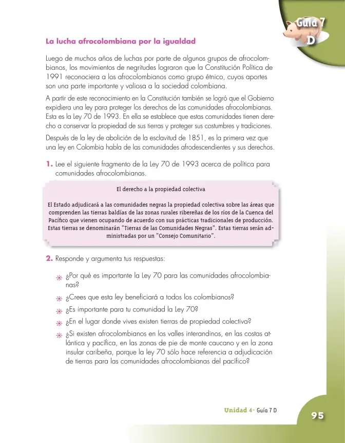 Página 95 de Ciencias Sociales 5° · Cartilla 01