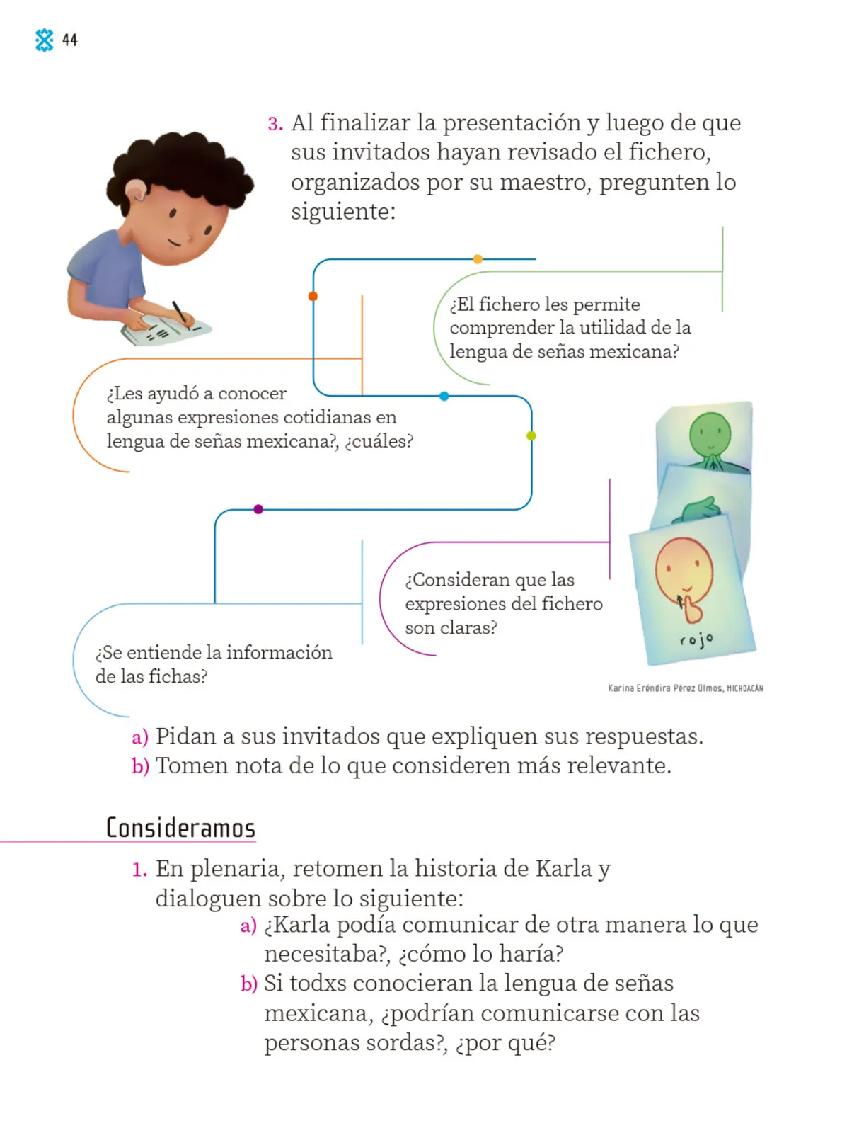 Página 45 de Proyectos Comunitarios.   Libro de Educación Primaria Grado 1°  Ciclo Escolar 2025 - 2026