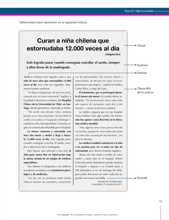 Página 193 de Lenguaje 6° · Secundaria Activa