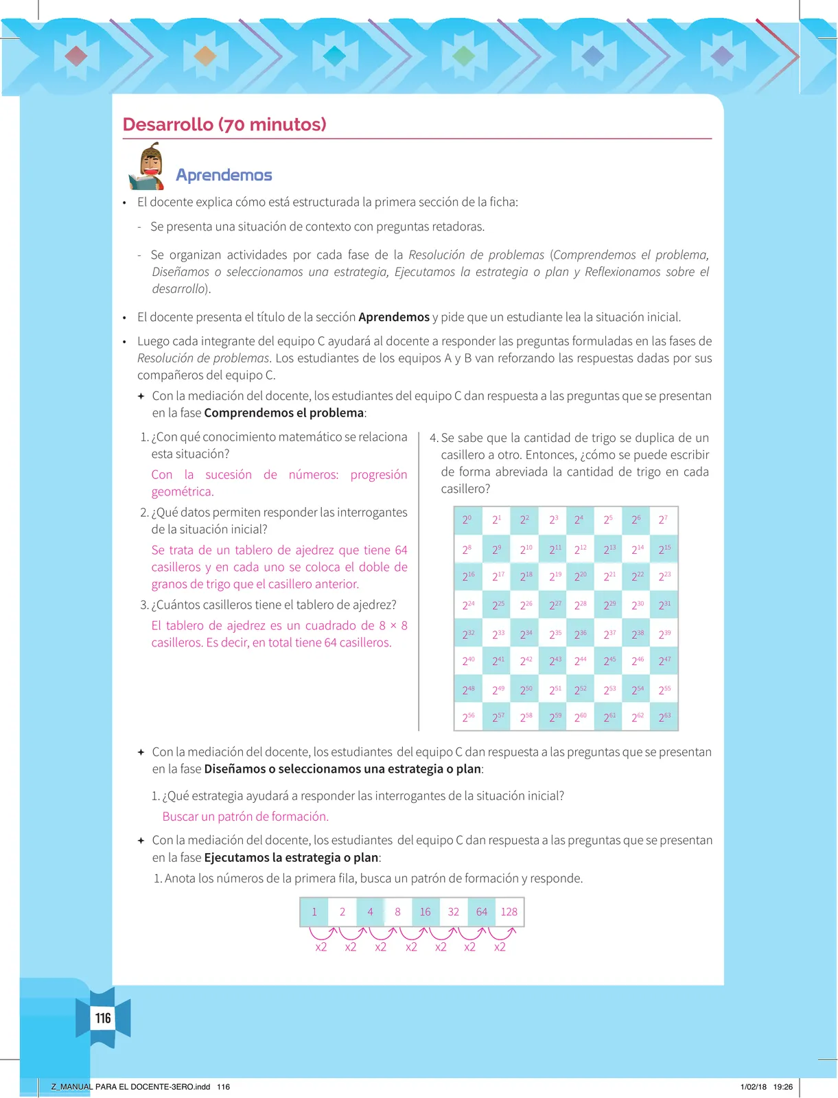 Miniatura página 118 de Resolvamos problemas 3 : manual para el docente 2018 · 2018