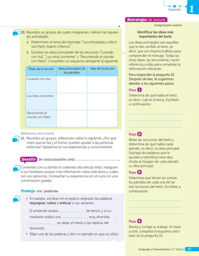 Página 110 de Lenguaje y Comunicación – Quinto Básico | Texto del Estudiante MINEDUC – Descargar PDF · 2024