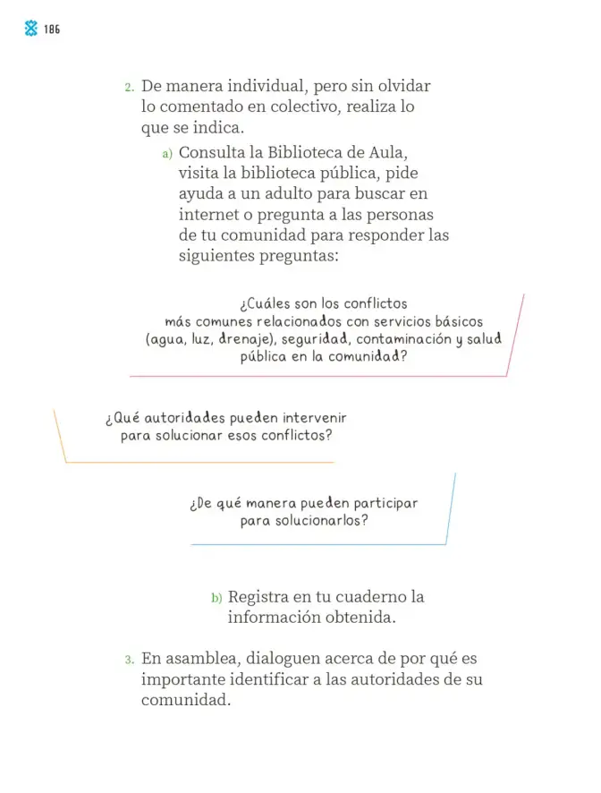Página 189 de Proyectos Comunitarios. Libro de Educación Primaria Grado 2° Ciclo Escolar 2025 - 2026