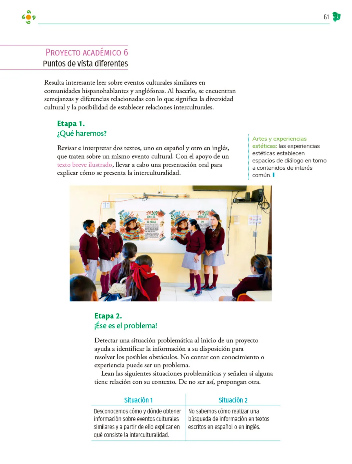 Página 62 de Colección Ximhai. Nuestro libro de Proyectos. Tomo I. Libro de Educación Telesecundaria Grado 1° Ciclo Escolar 2025 - 2026