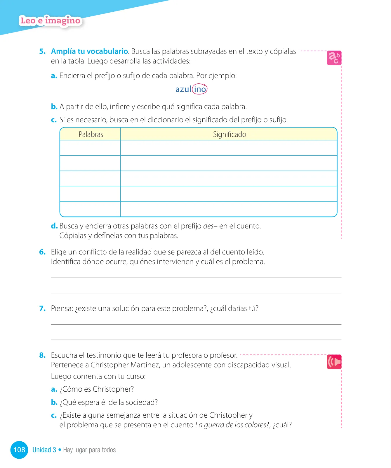 Página 110 de Lenguaje y Comunicación – Cuarto Básico | Texto del Estudiante MINEDUC – Descargar PDF · 2024