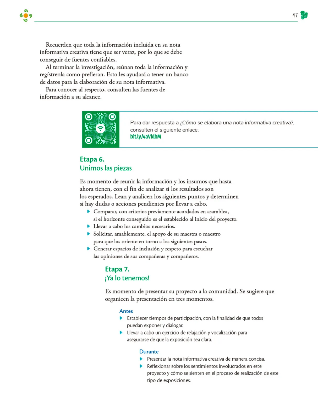 Miniatura página 48 de Colección Nanahuatzin. Nuestro libro de Proyectos.  Tomo III.  Libro de Educación Telesecundaria Grado 3°  Ciclo Escolar 2025 - 2026