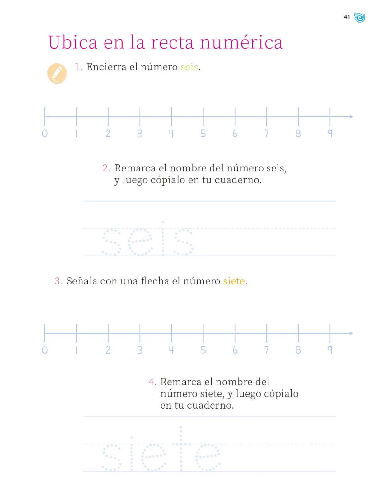 Página 42 de Múltiples lenguajes. Trazos y números. Libro de Educación Primaria Grado 1° Ciclo Escolar 2025 - 2026