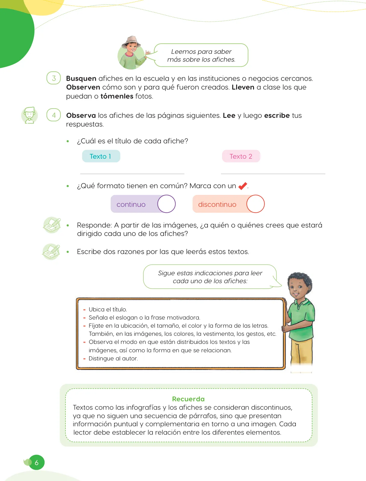 Miniatura página 8 de Cuadernillo de Comunicación 6, sexto grado de Primaria · 2023