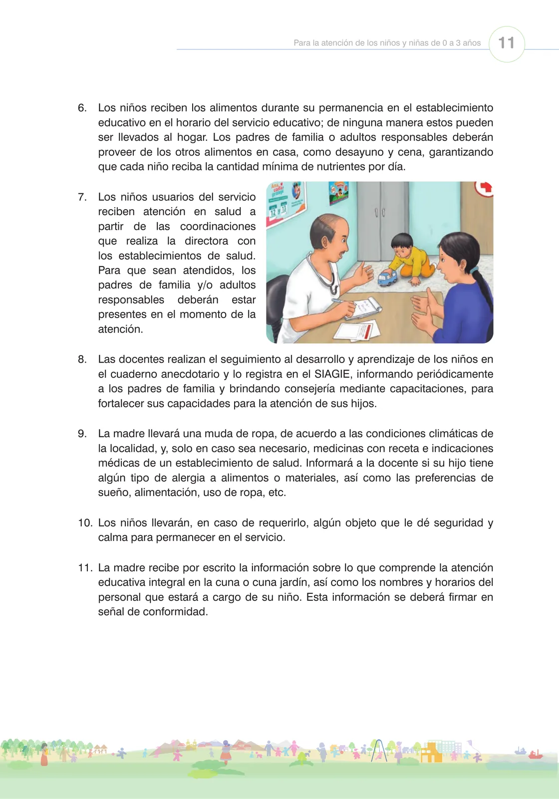 Miniatura página 13 de Orientaciones para el funcionamiento de las cunas y cunas jardín que brindan el servicio de educación y cuidado diurno con atención integral para niñas y niños de 12 a 36 meses : guía del servicio y protocolos · 2024