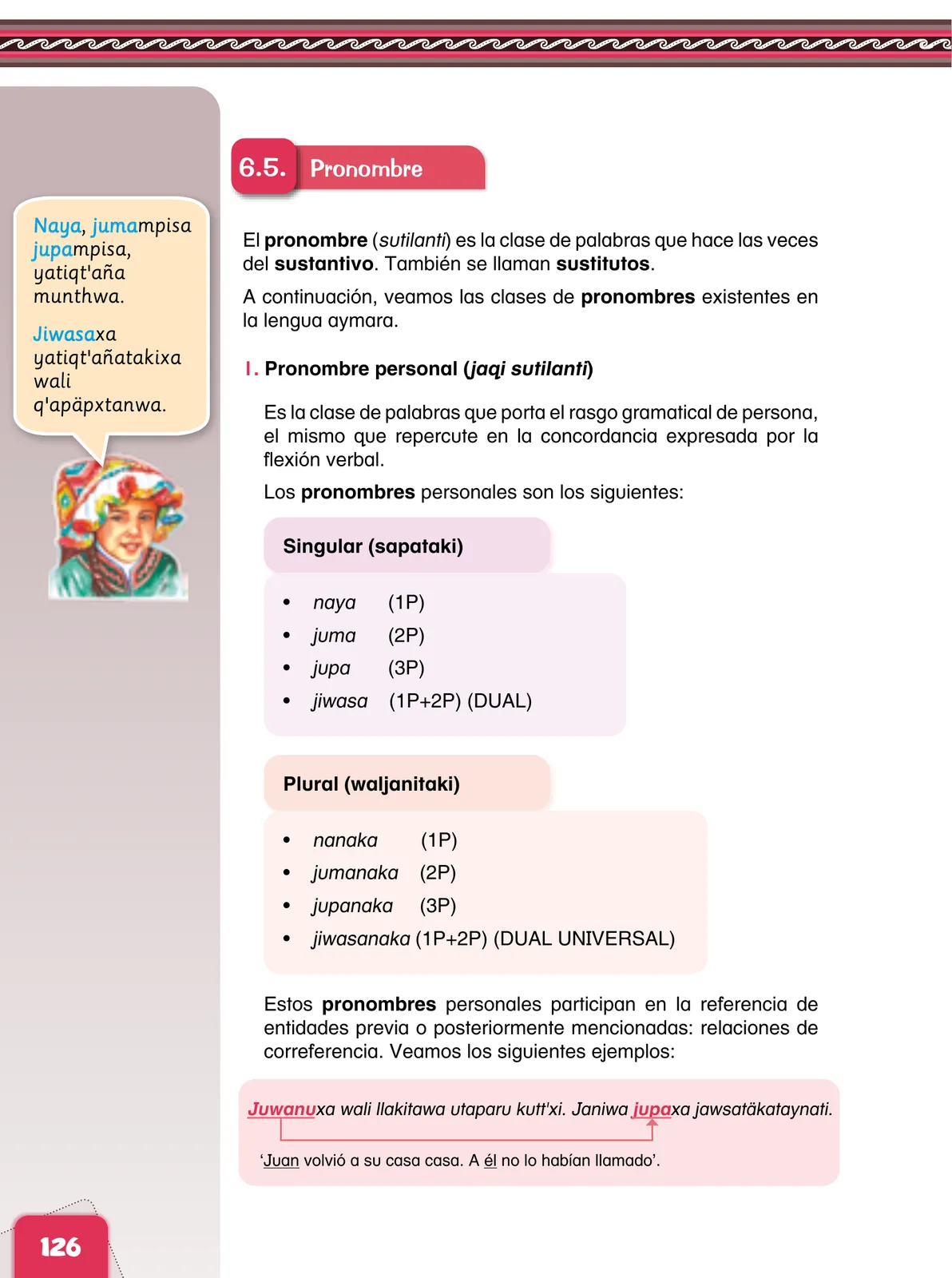 Página 128 de Aymara arutha chiqapa qillqañataki panka = Manual de escritura Aimara · 2021