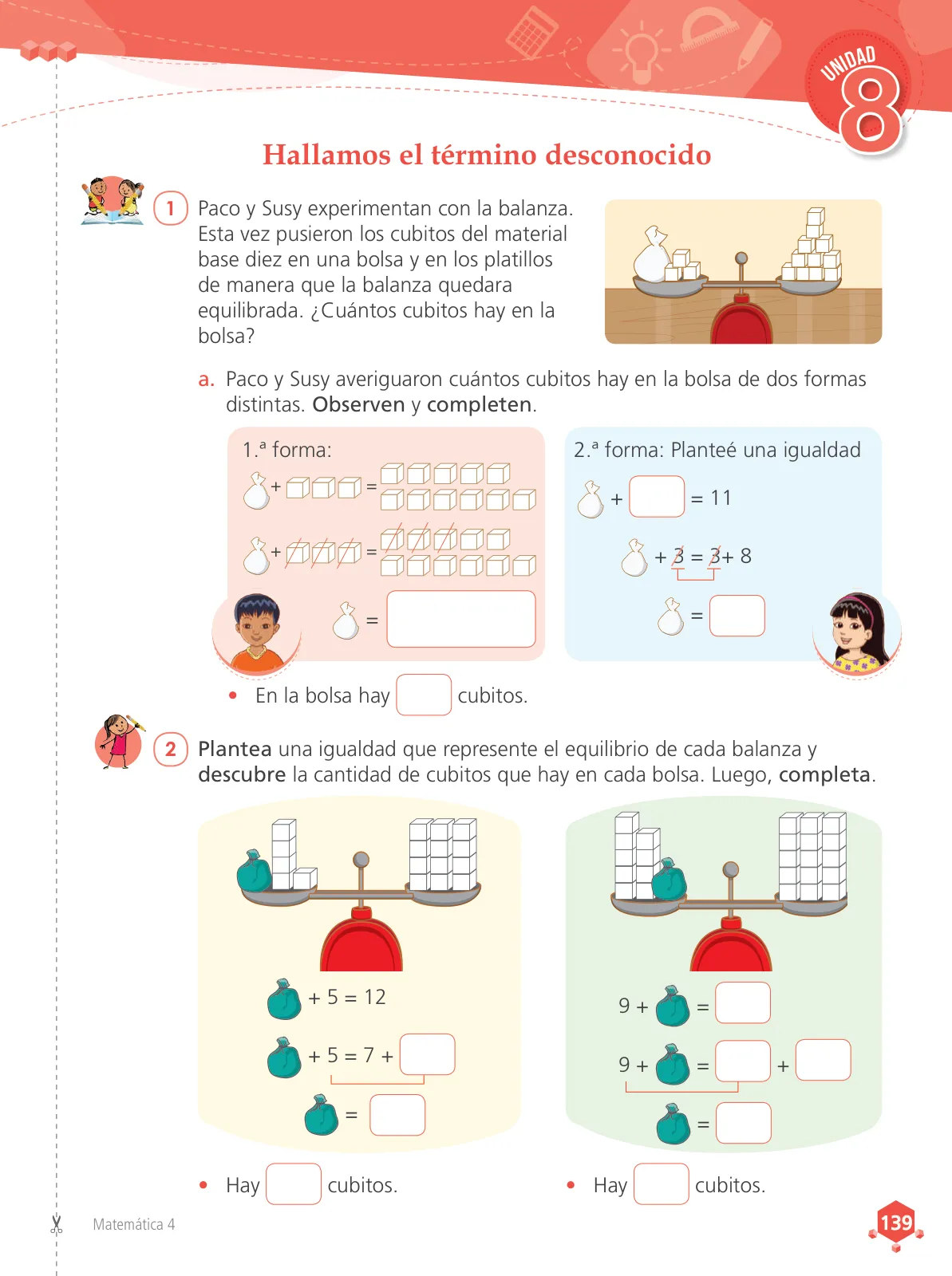 Página 141 de Matemática 4 : cuaderno de trabajo para cuarto grado de Educación Primaria 2019 · 2019