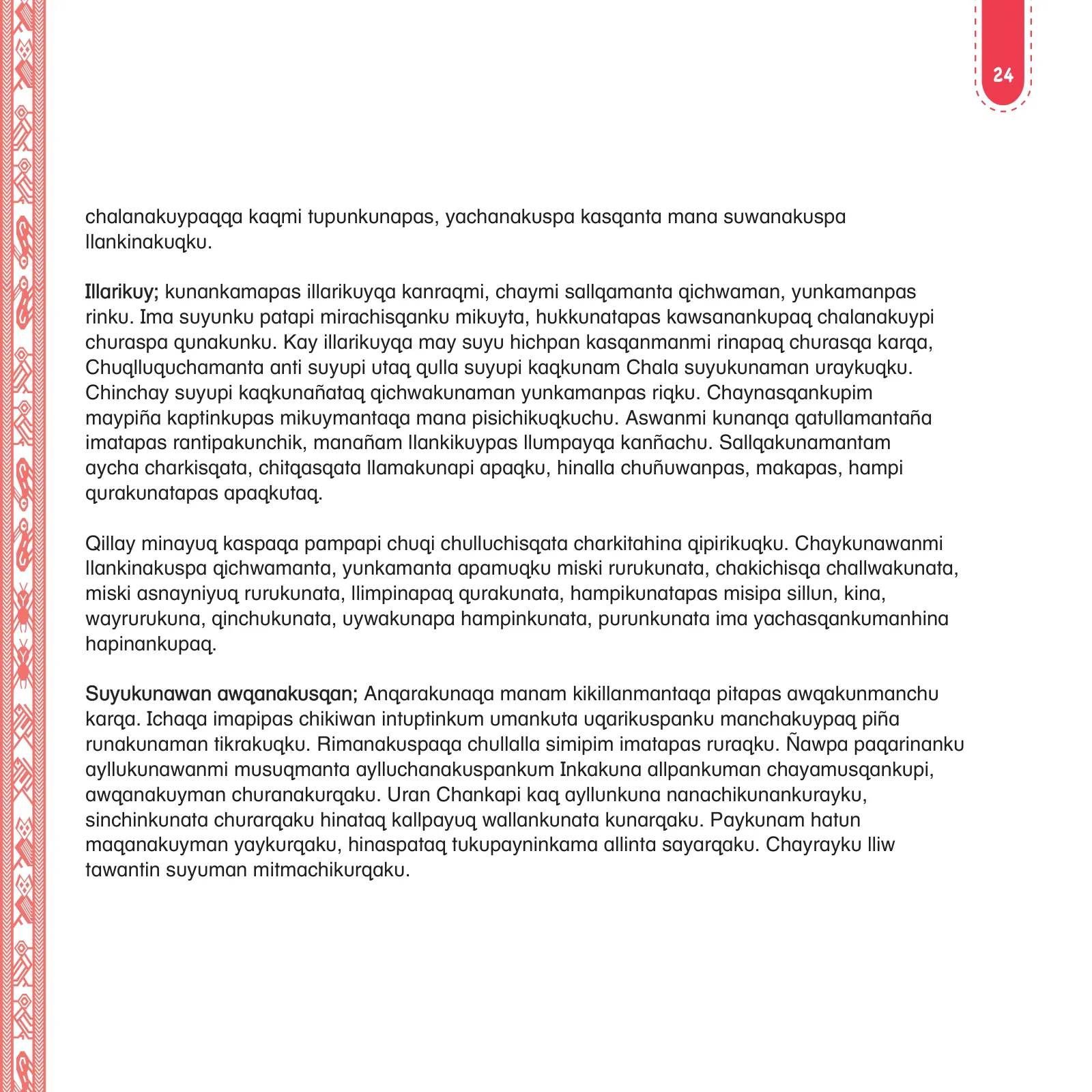 Miniatura página 26 de Anqarakunapa kawsakuyninmanta. Literatura 2 - 4° Primaria - Quechua chanka · 2023