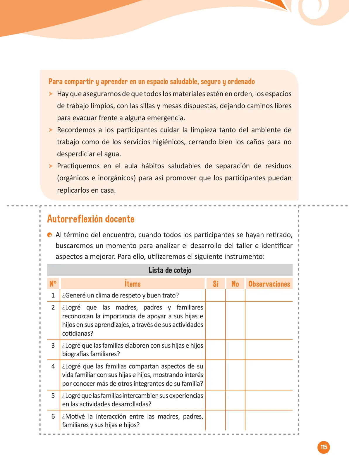Página 117 de Guía para el trabajo docente con las familias del ciclo IV de Primaria · 2016