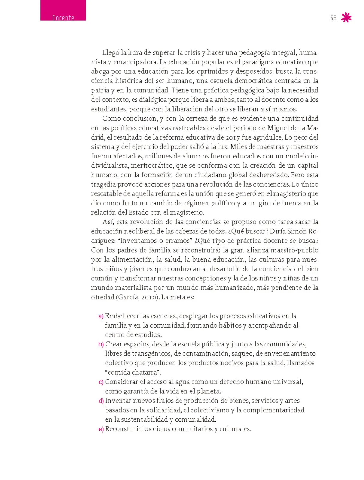 Miniatura página 60 de Un libro sin recetas para la maestra y el maestro. Fase 6.  Libro de Educación Secundaria Grado 1°, 2°, 3°  Ciclo Escolar 2025 - 2026