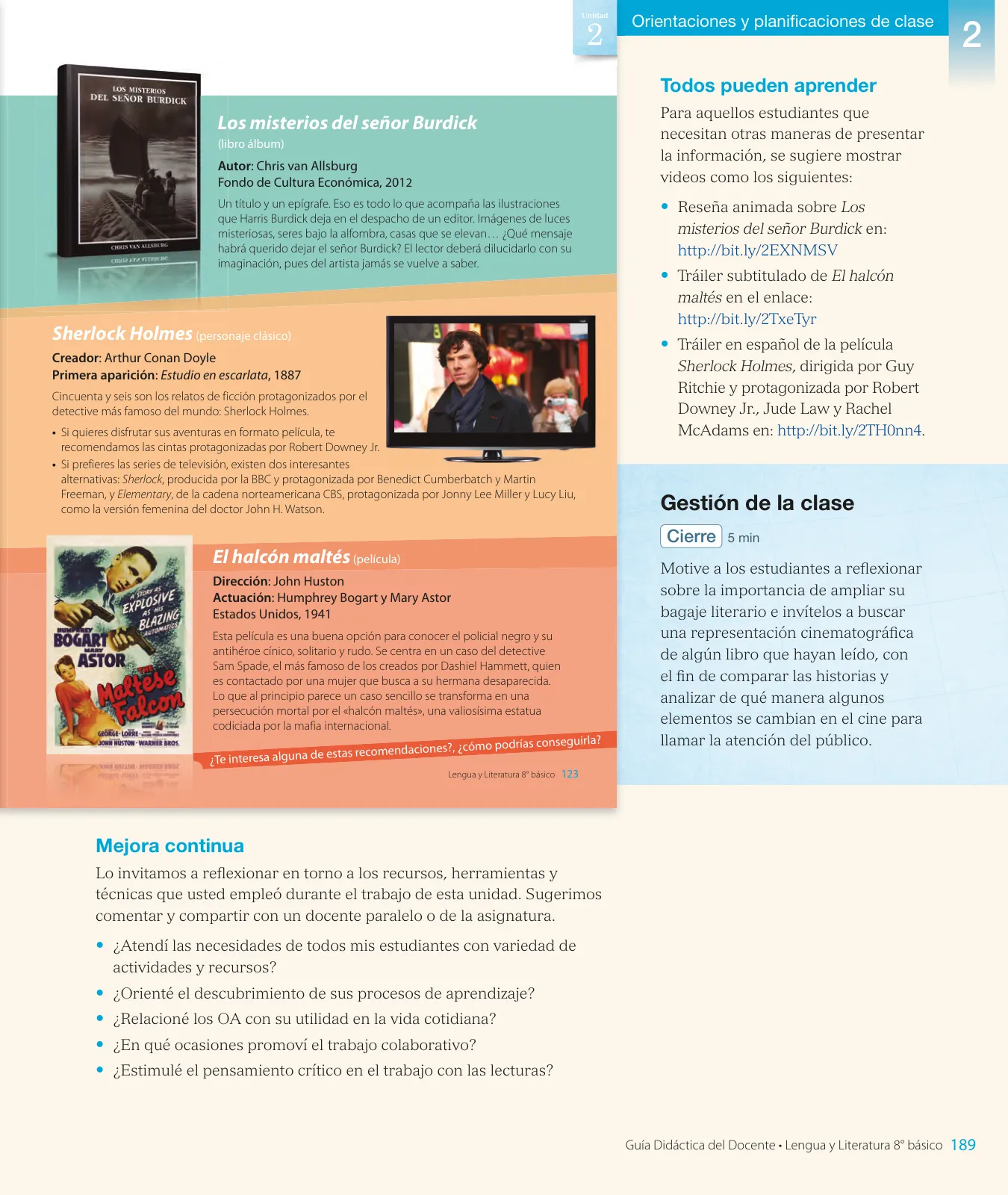 Miniatura página 191 de Lengua y Literatura – Octavo Básico | Texto del Estudiante MINEDUC – Descargar PDF · 2024