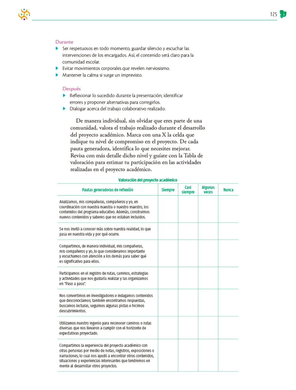 Miniatura página 126 de Colección Ximhai. Nuestro libro de Proyectos.  Tomo II.   Libro de Educación Telesecundaria Grado 1°  Ciclo Escolar 2025 - 2026