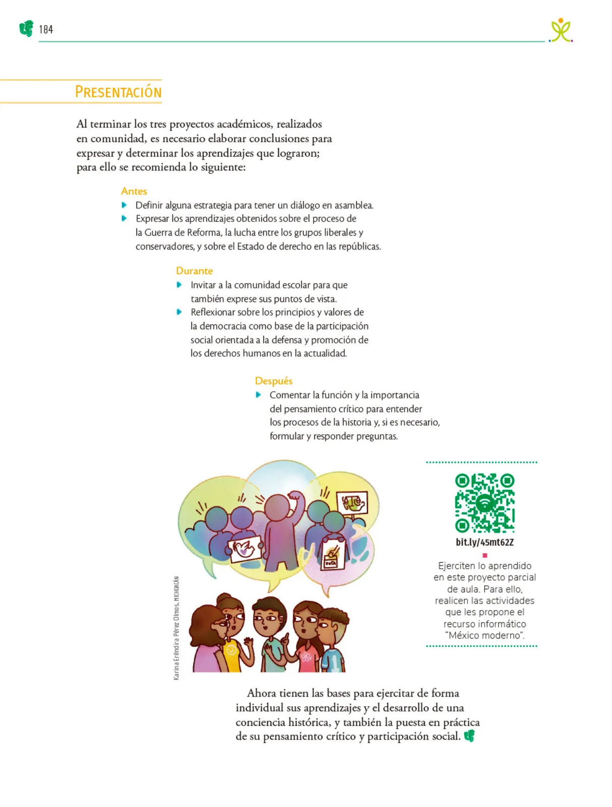 Miniatura página 185 de Colección Sk´asolil. Nuestro libro de Proyectos.  Tomo II.  Libro de Educación Telesecundaria Grado 2°  Ciclo Escolar 2025 - 2026