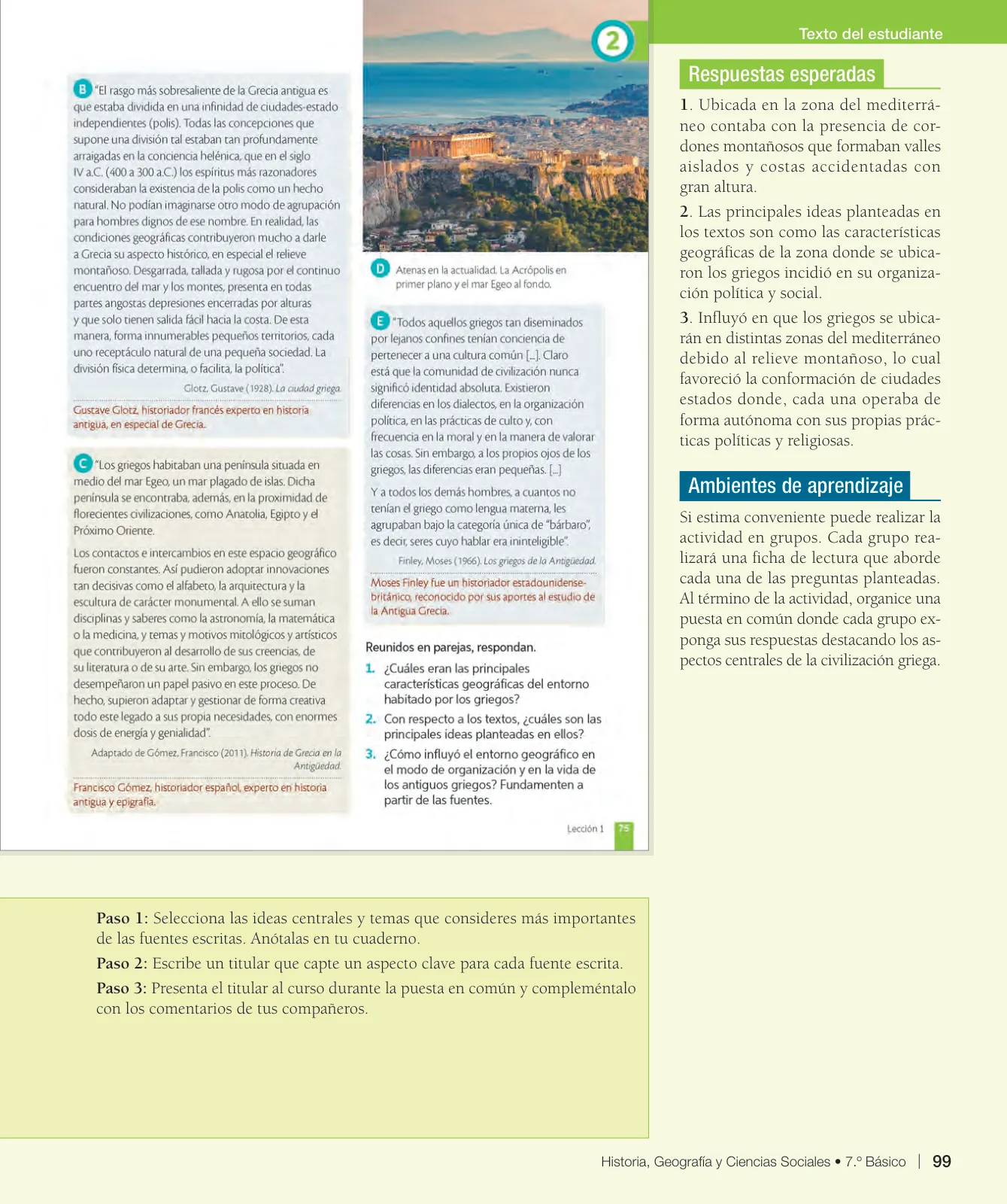 Página 100 de Historia, Geografía y Ciencias Sociales – Séptimo Básico | Texto del Estudiante MINEDUC – Descargar PDF · 2024