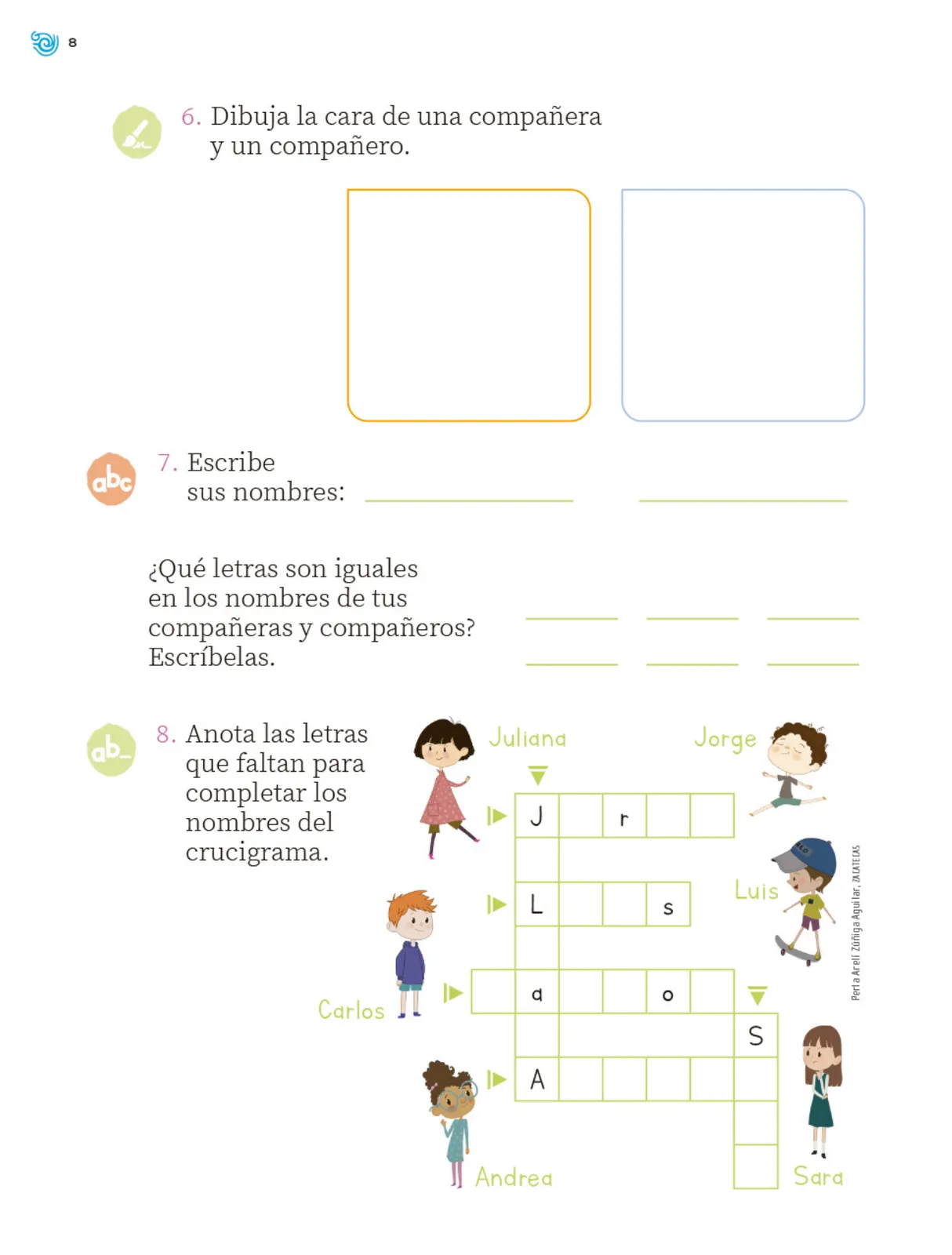 Miniatura página 9 de Múltiples lenguajes. Trazos y palabras.   Libro de Educación Primaria Grado 1°  Ciclo Escolar 2025 - 2026