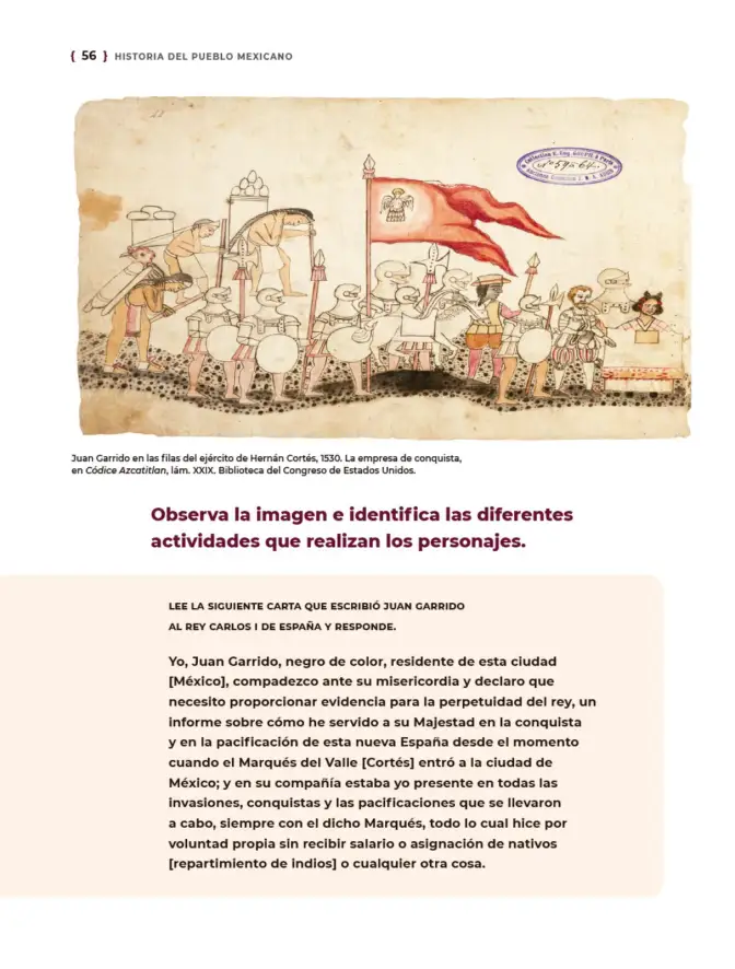 Página 57 de Historia del pueblo mexicano. Multigrado Libro de Educación Telesecundaria Grado 1° Ciclo Escolar 2025 - 2026