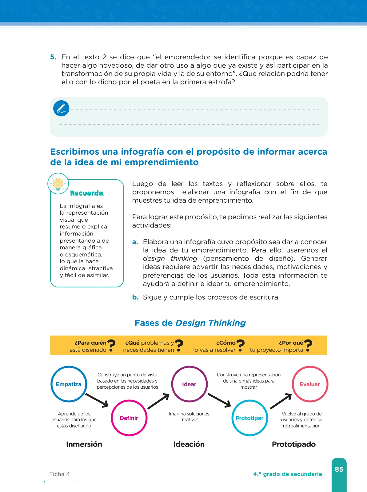 Miniatura página 87 de Fichas de aprendizaje de Comunicación 4 · 2024