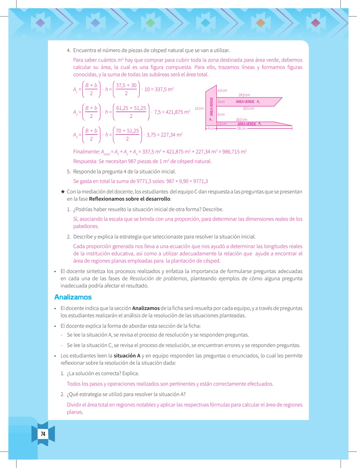 Miniatura página 76 de Resolvamos problemas 4 : manual para el docente 2018 · 2018