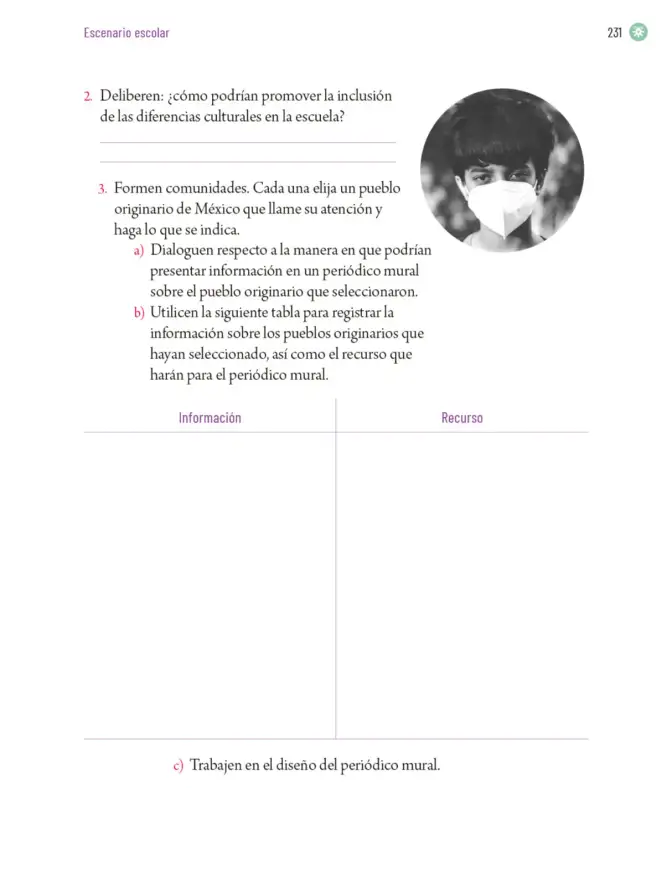 Página 234 de Proyectos Escolares. Libro de Educación Primaria Grado 5° Ciclo Escolar 2025 - 2026