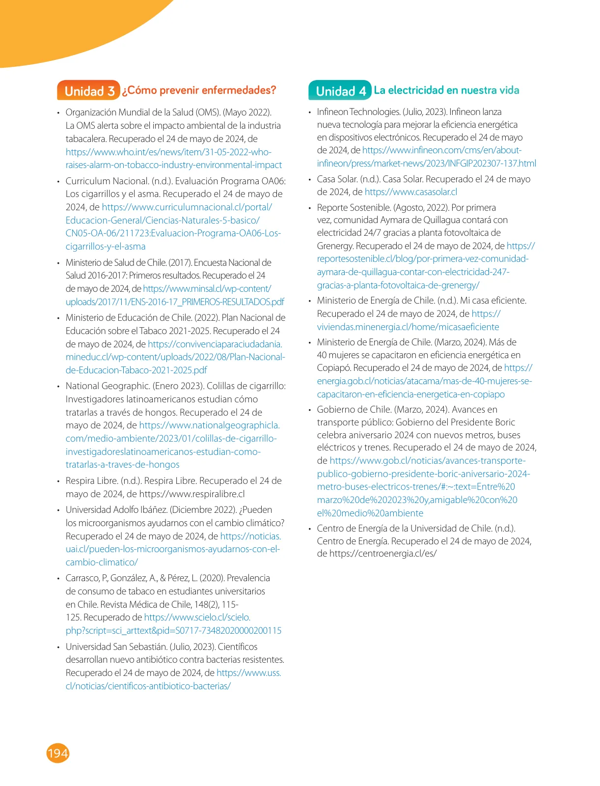 Página 196 de Libro de Ciencias Naturales – Quinto Básico | Texto del Estudiante MINEDUC – Descargar PDF · 2024