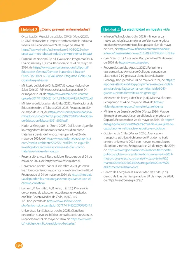 Página 196 de Libro de Ciencias Naturales – Quinto Básico | Texto del Estudiante MINEDUC – Descargar PDF · 2024