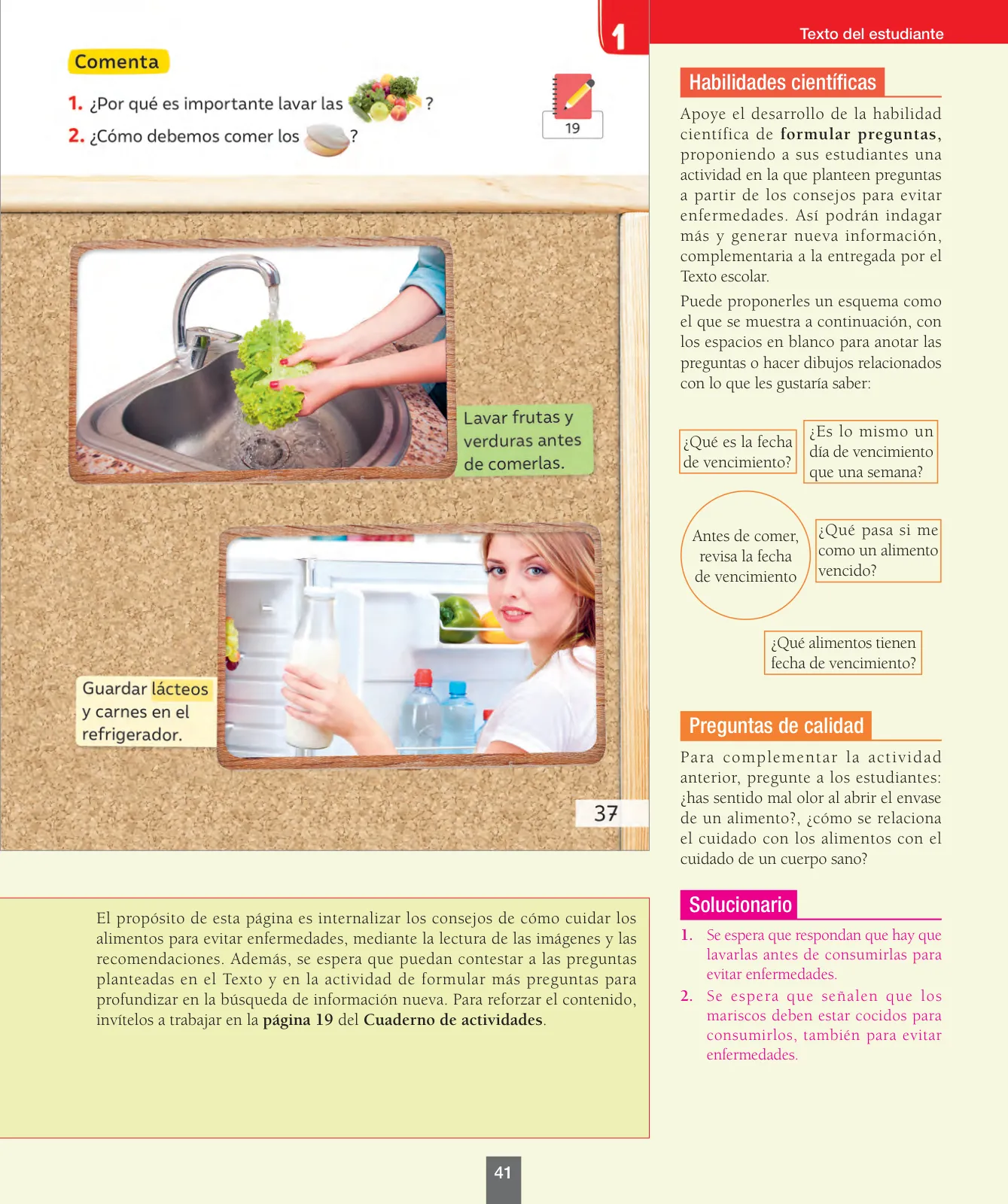Página 42 de Ciencias Naturales – Primero Básico | Texto del Estudiante (MINEDUC) – Descargar PDF · 2024