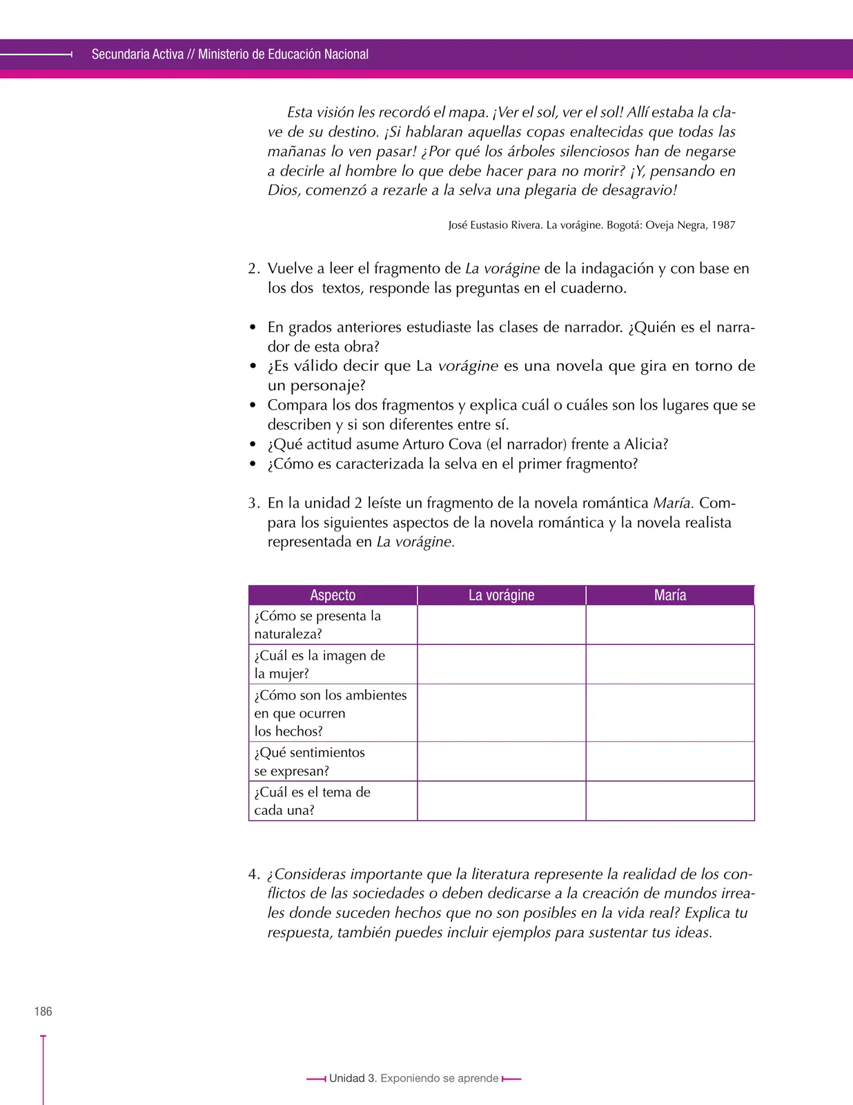 Página 186 de Lenguaje 8° · Secundaria Activa