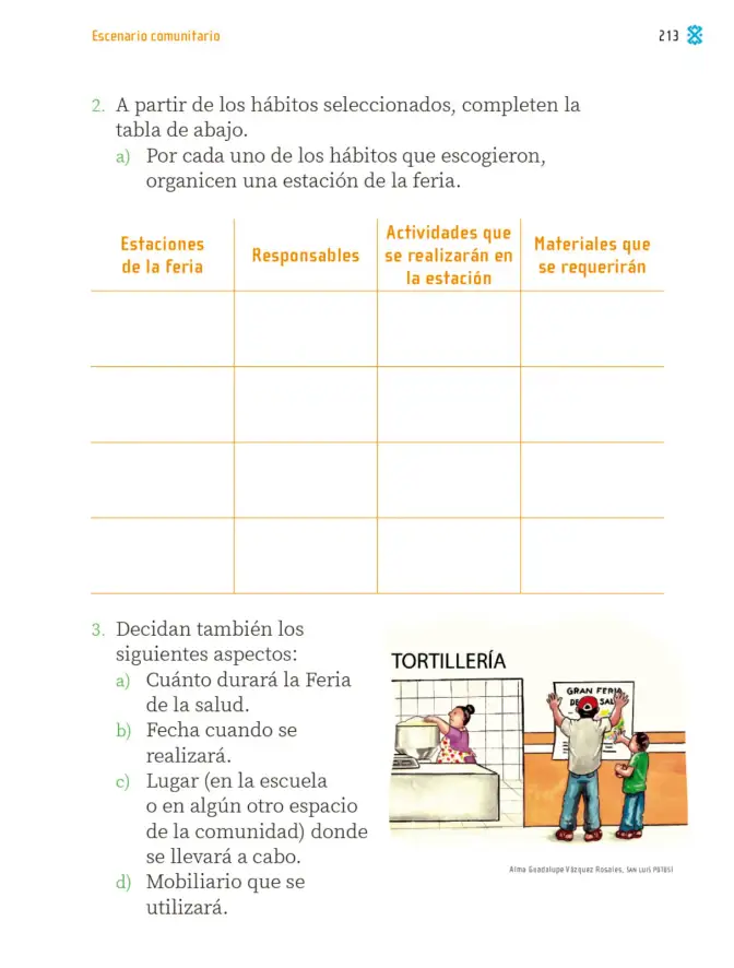 Página 216 de Proyectos Comunitarios. Libro de Educación Primaria Grado 2° Ciclo Escolar 2025 - 2026
