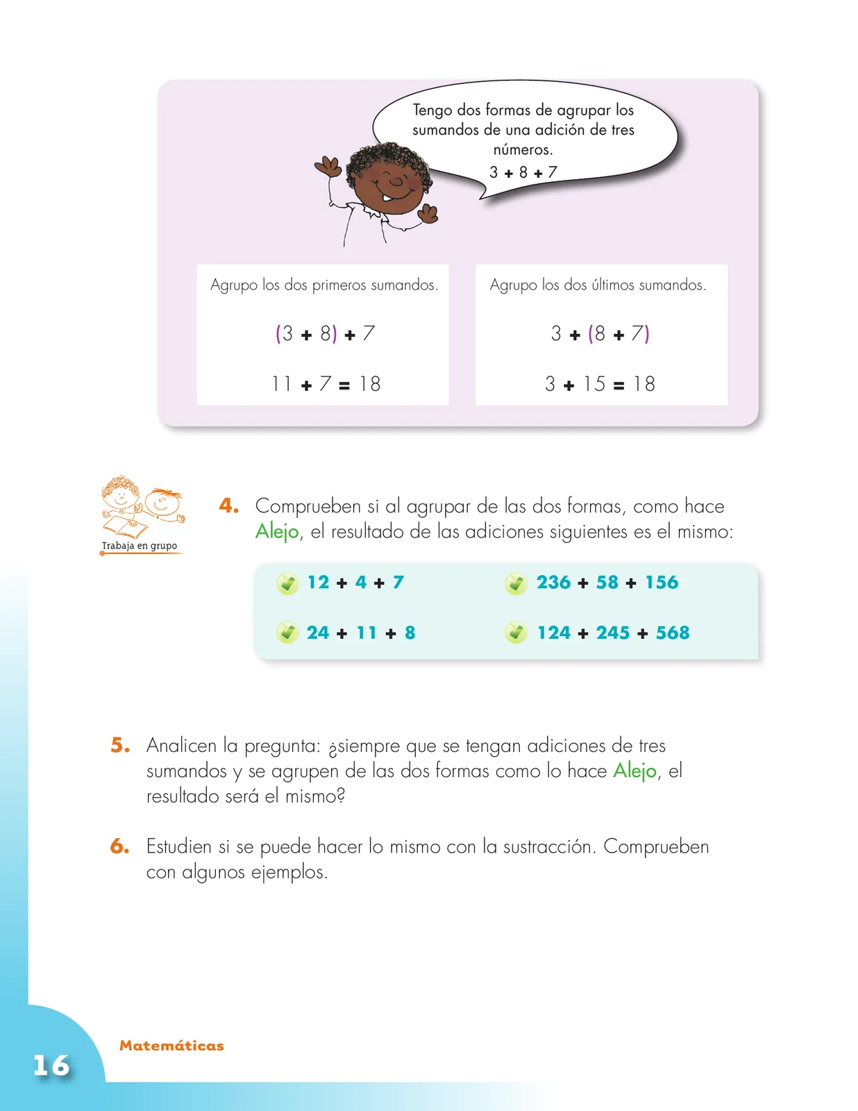 Miniatura página 16 de Matematica 3° · Cartilla 01