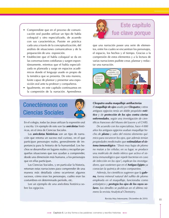 Página 83 de Lenguaje 6° · Secundaria Activa