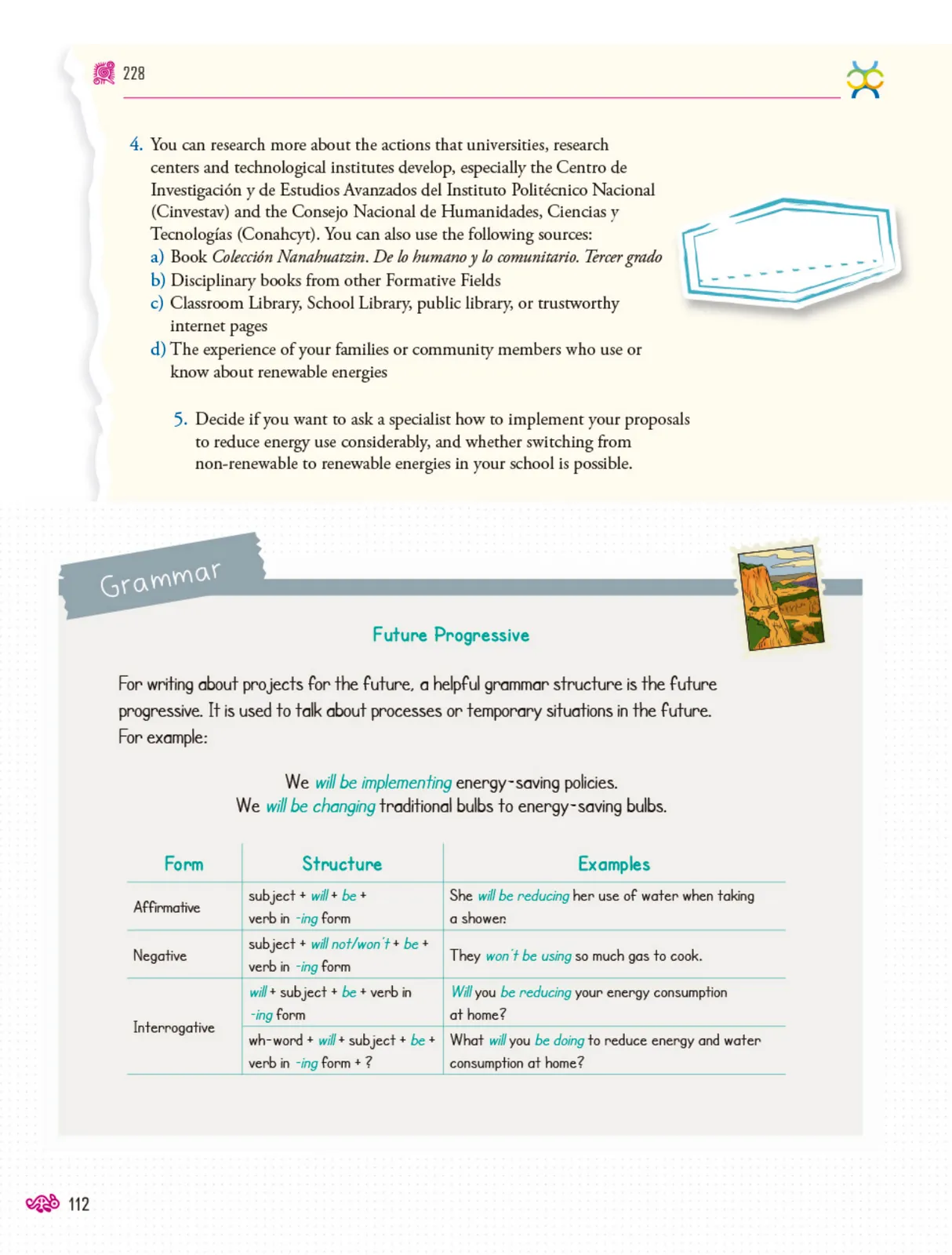 Miniatura página 113 de Uérakua anapu uantakua. Projects and Readings.  Libro de Educación Secundaria Grado 3°  Ciclo Escolar 2025 - 2026