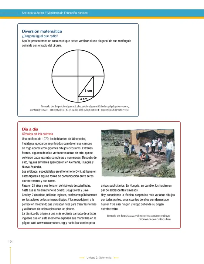 Página 104 de Matematica 9° · Secundaria Activa