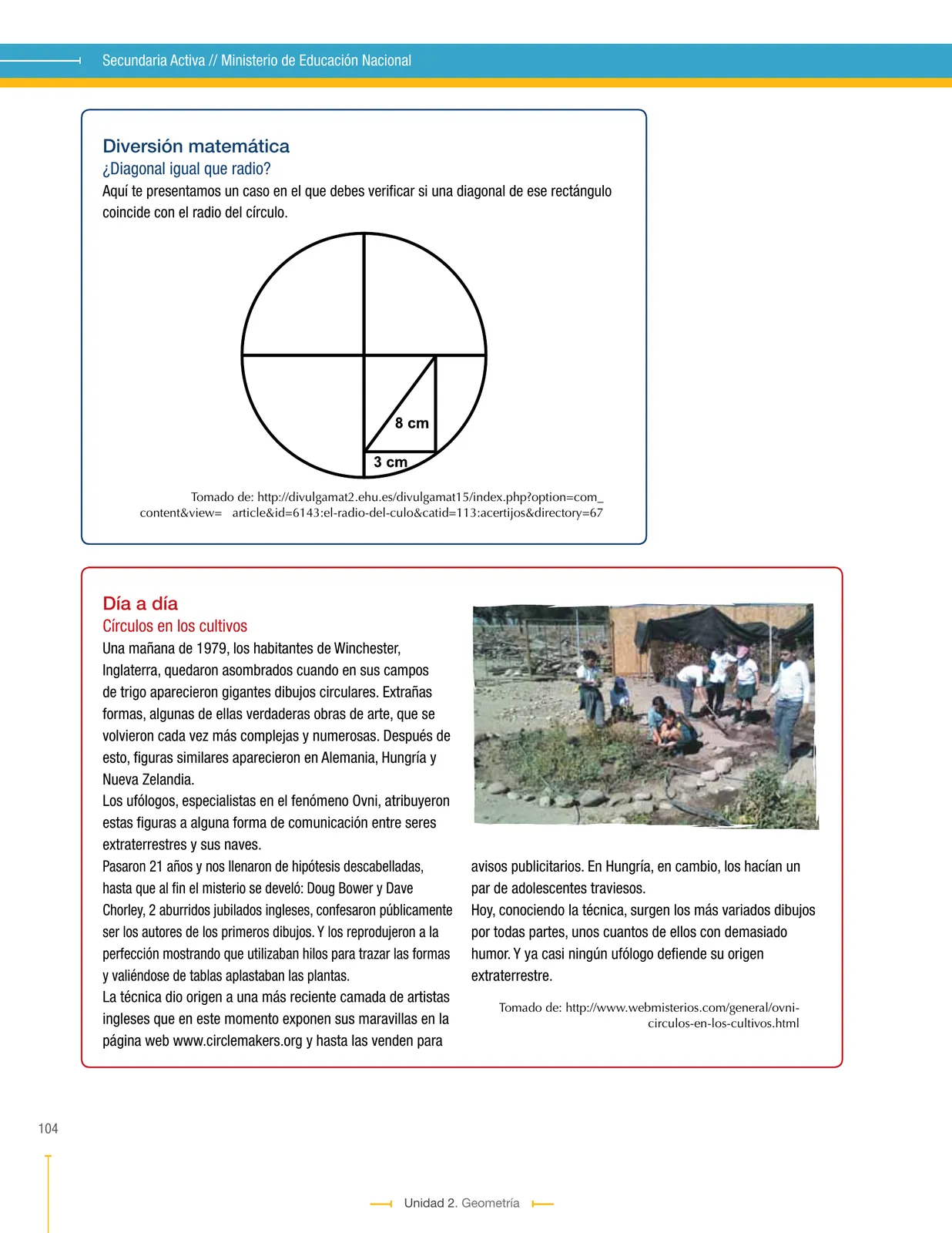 Miniatura página 104 de Matematica 9° · Secundaria Activa
