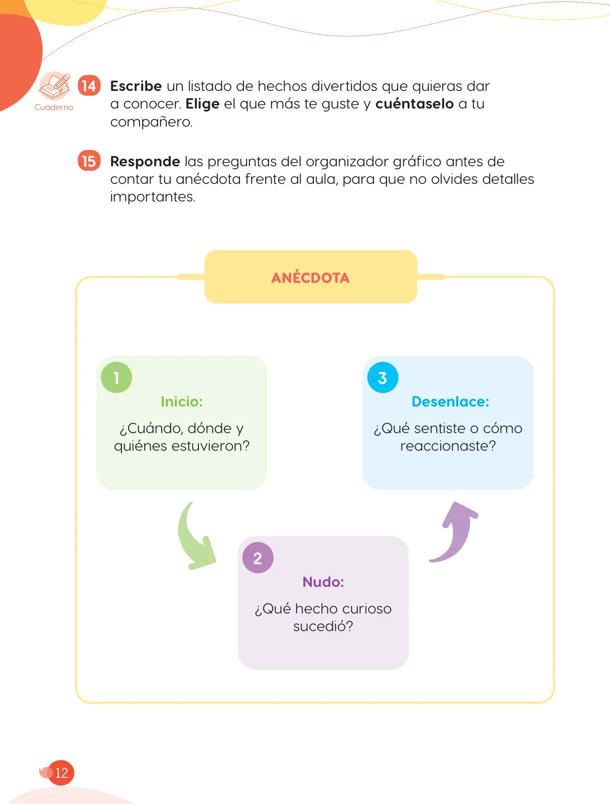 Miniatura página 14 de Cuadernillo de Comunicación 3, tercer grado de Primaria · 2023