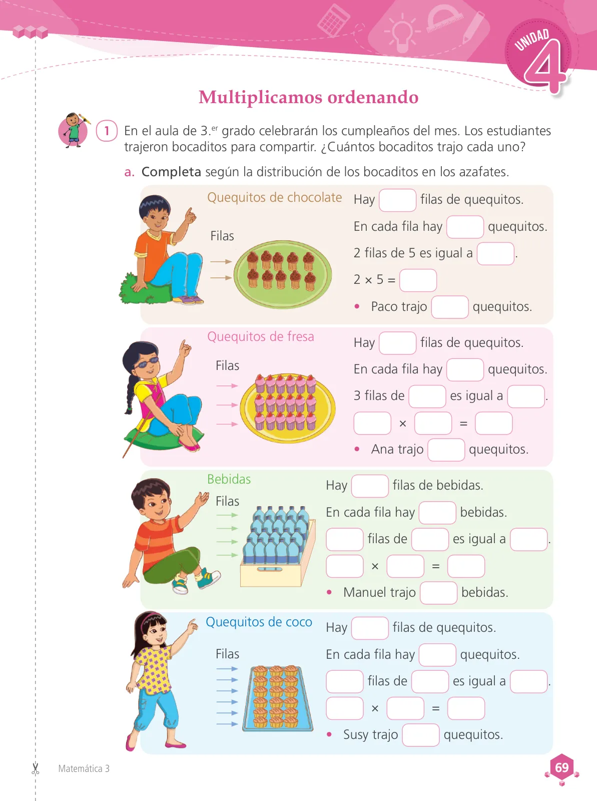 Página 71 de Matemática 3 : cuaderno de trabajo para tercer grado de Educación Primaria 2019 · 2019